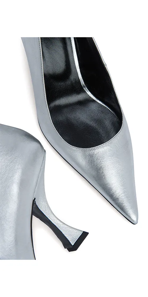 Viva Pump Silver Leather