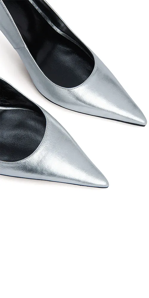 Viva Pump Silver Leather