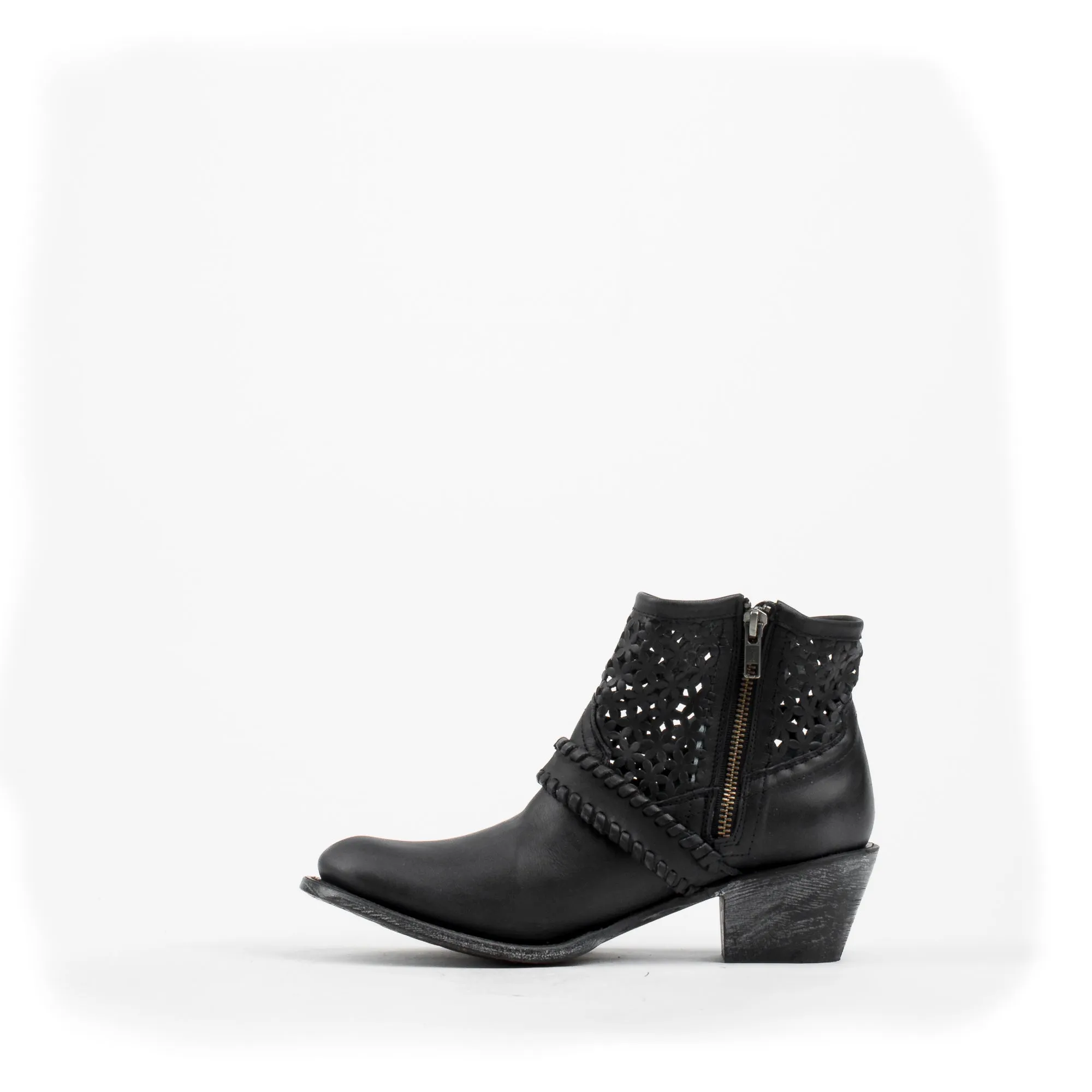 Women's Corral Black Cutout Ankle #Z0015