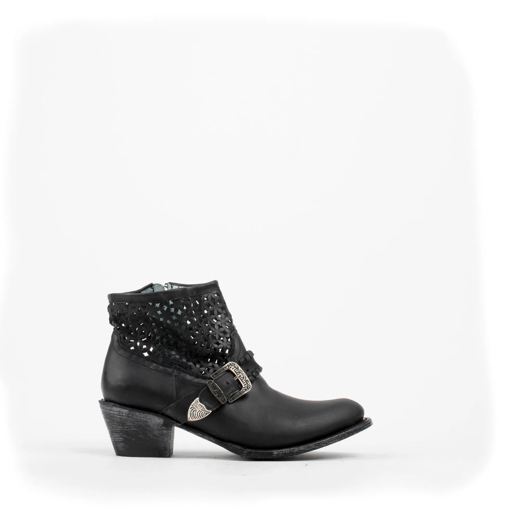 Women's Corral Black Cutout Ankle #Z0015