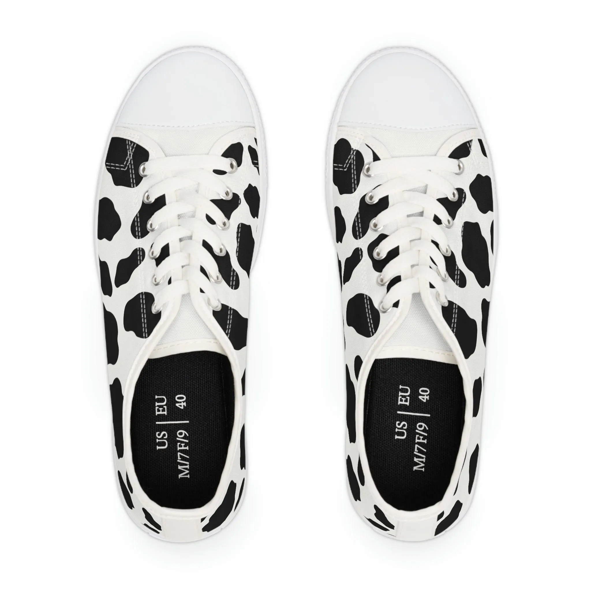Women's Low Top Cow Print Sneakers