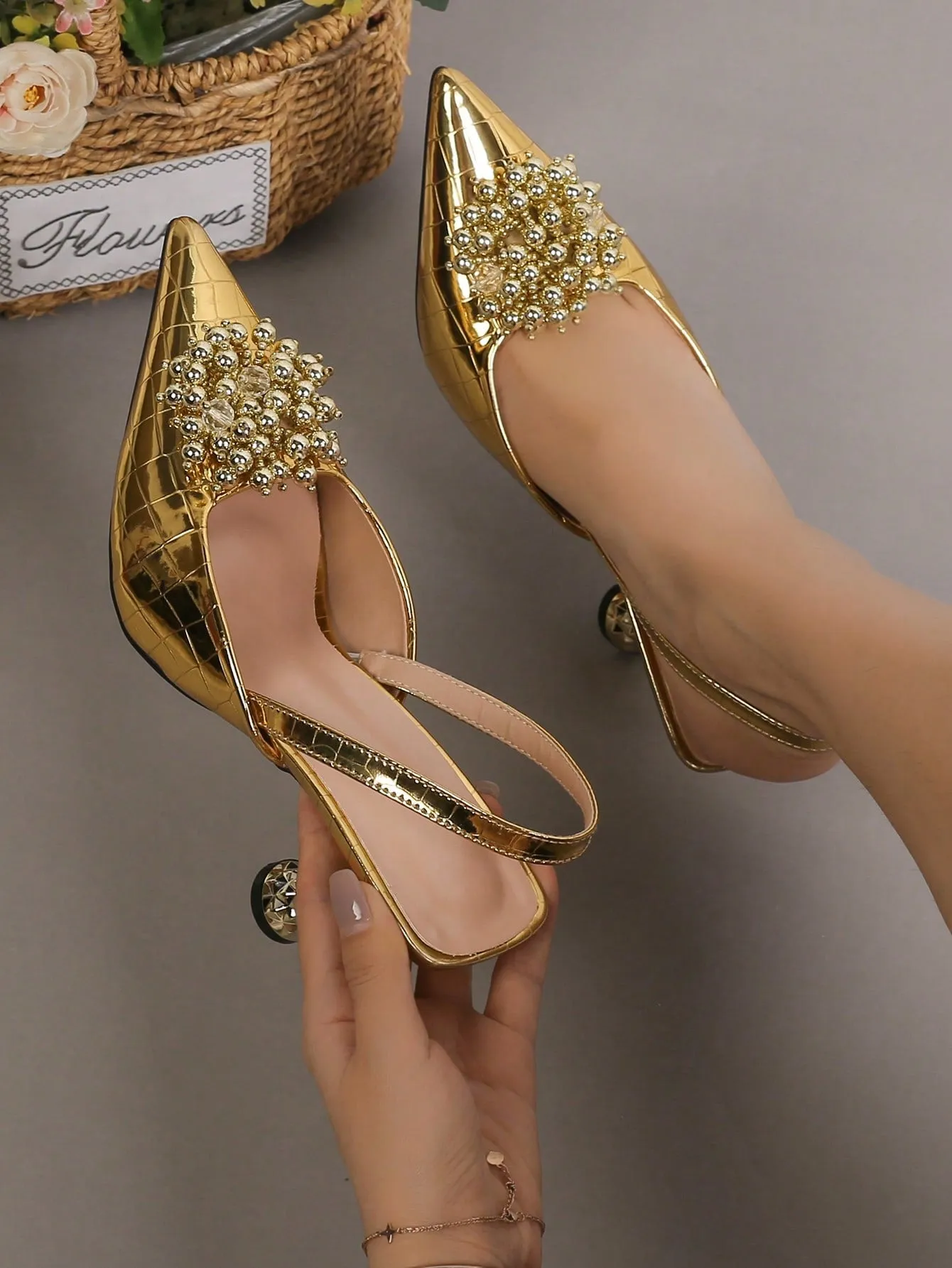 Women's Pointed Toe High Heel Pumps, Fashionable Wear Outside, For Spring, Summer And Autumn