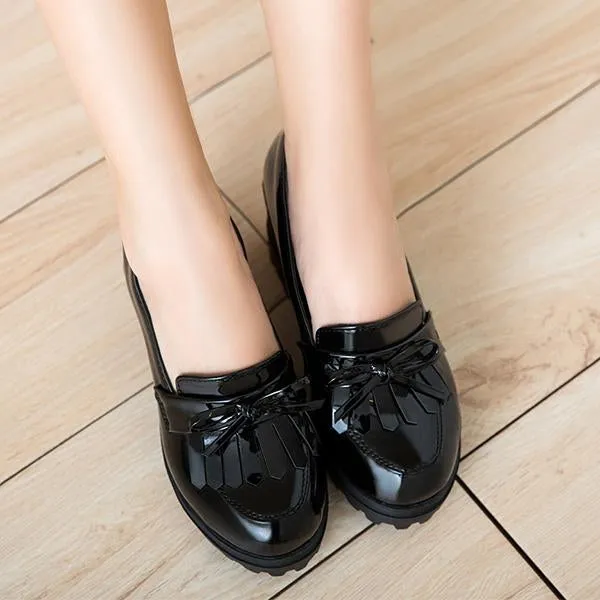 Women's Retro Casual Wedge Tassel Shoes 30638733S