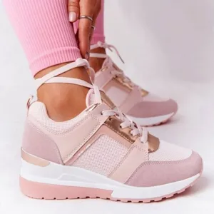 Women's Wedges Sneakers Breathable Hollow Non-Slip Shoes
