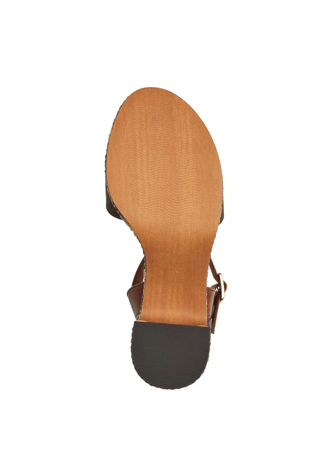 Wooden Block Heel Sand - Green